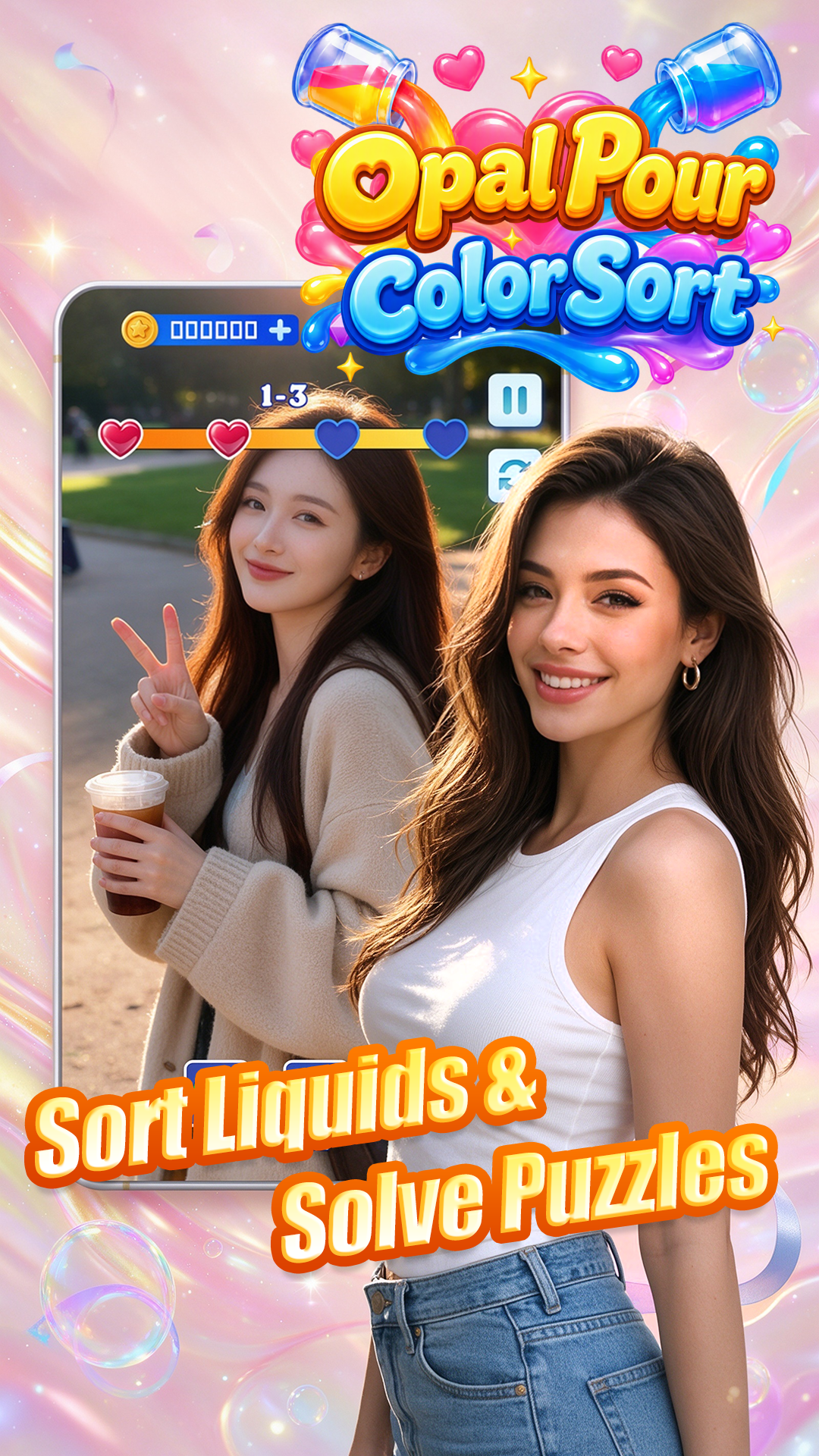 Opal Pour:Color Sort gameplay screenshot 2
